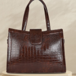 Textured Self Design Structured Tote Bag