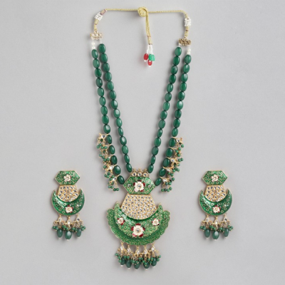 Gold-Plated Kundan Jewellery Set