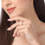 Rose Gold Cubic Contemporary Brass Sleek Adjustable Ring For Women