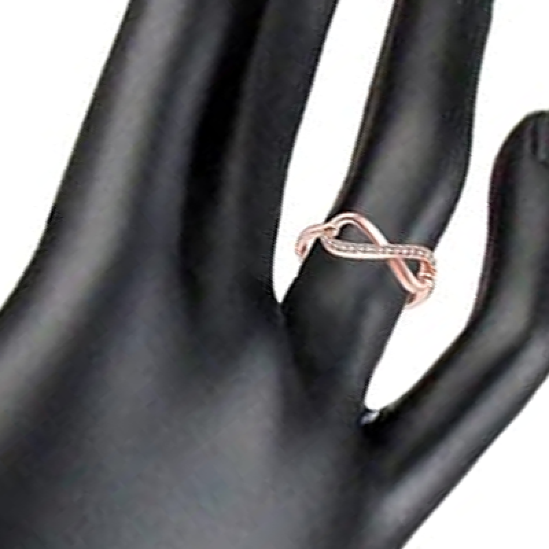 Rose Gold Plated Illuminating Adjustable Infinity Love Finger Ring For Girls And Women